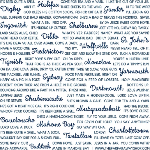 MARITIME SLANG SAYINGS TEA TOWEL